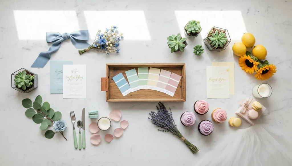 paletas de cores para casamentos em 2026