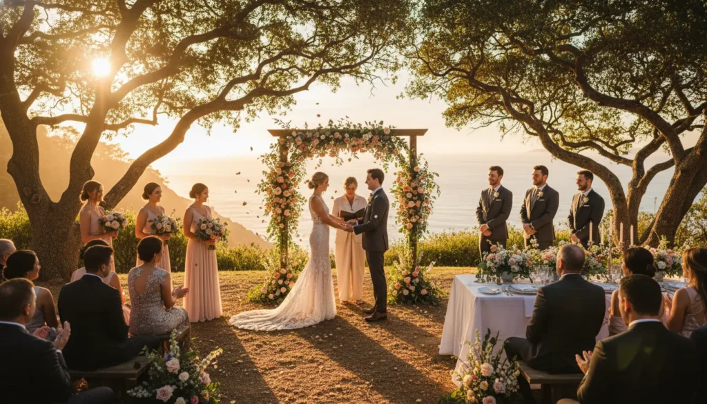 horários ideais para cerimônia ao ar livre