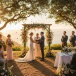 horários ideais para cerimônia ao ar livre